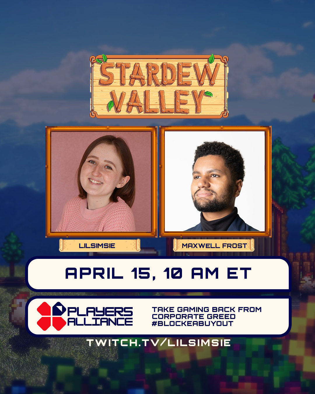 Lilsimsie and Congressman Maxwell Frost Twitch Stream on the EA Buyout ...